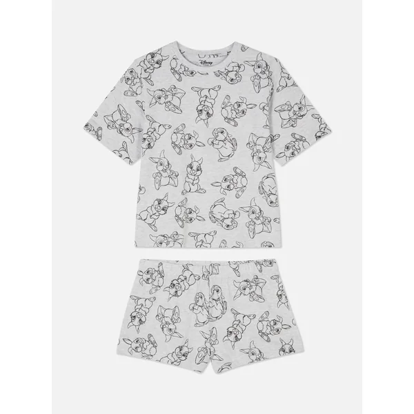 Disney Short Sleeve Pajama Set - Gray Heather
