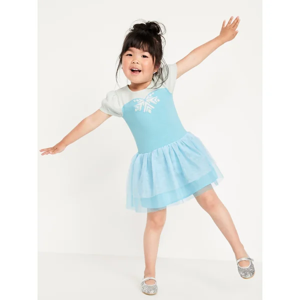 Disney© Short-Sleeve Princess Tutu Dress for Toddler Girls - Elsa