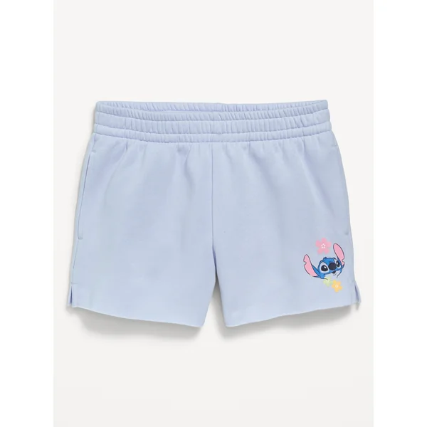 Disney© Stitch High-Waisted Graphic Shorts for Girls - Blue