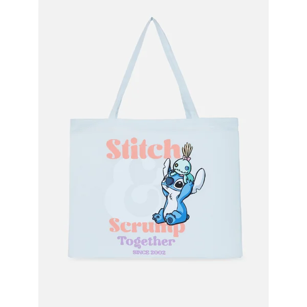 Disney Stitch Reusable Canvas Shopper - Blue