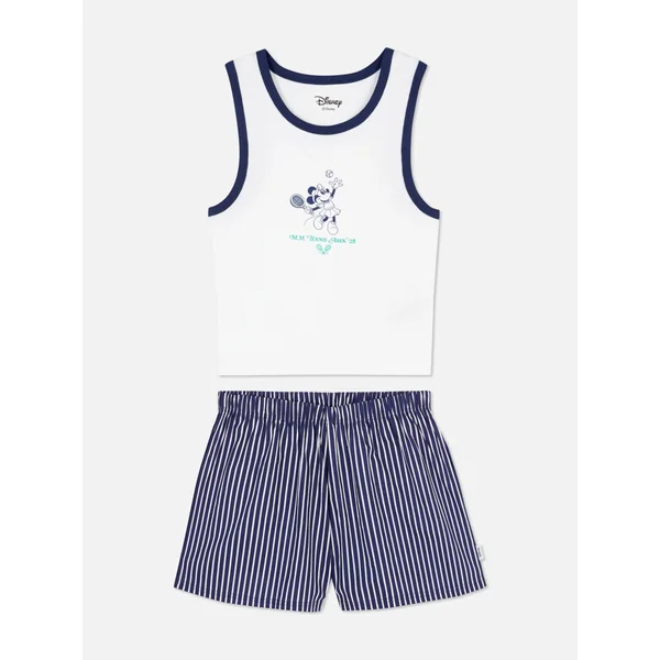 Disney Tank and Shorts Pajamas - White
