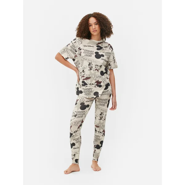 Disney’s Mickey Mouse Printed Pajama Top - Taupe