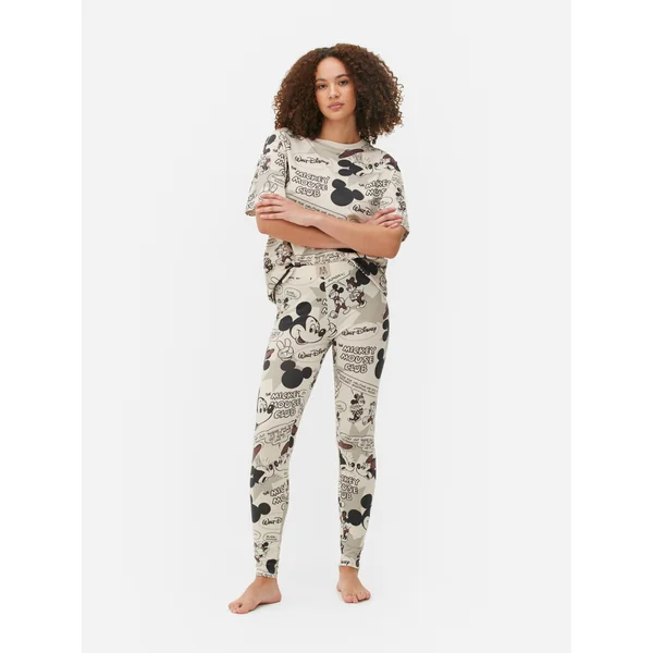Disney’s Mickey Mouse Retro Comic Pajama Leggings - Taupe