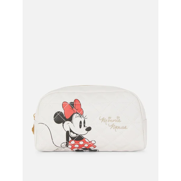Disney’s Minnie Mouse Quilted Makeup Bag - Cream