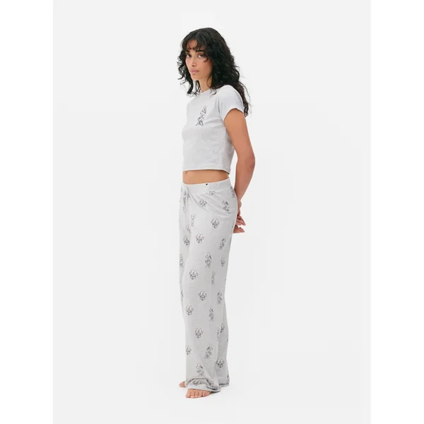Disney’s Minnie Mouse Wide Leg Pajama Bottoms - Gray Heather