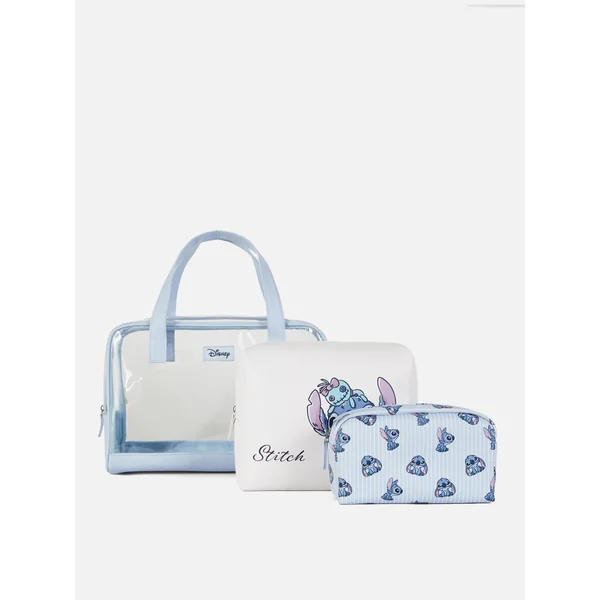 Disney's Stitch 3-in-1 Toiletry Bag Set - Blue