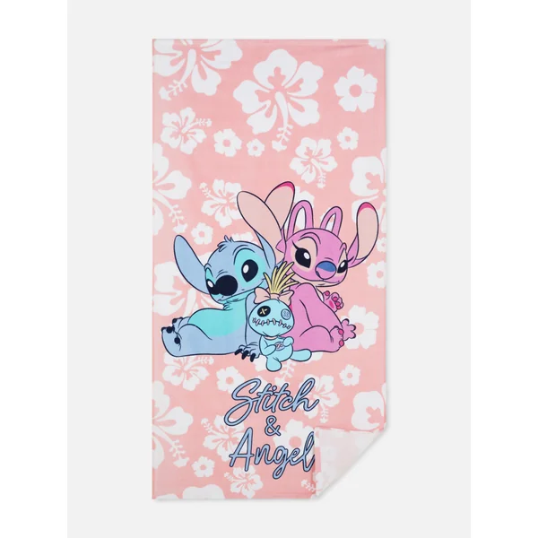 Disney's Stitch and Angel Bath Towel - Blue