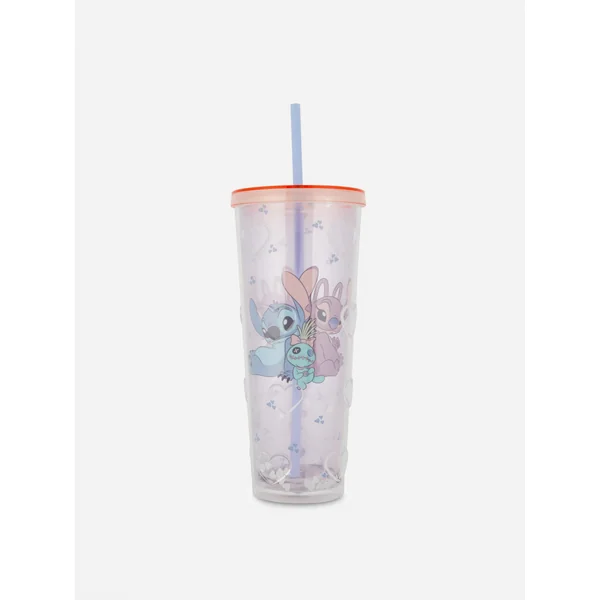 Disney’s Stitch and Angel Cup and Straw - Blue