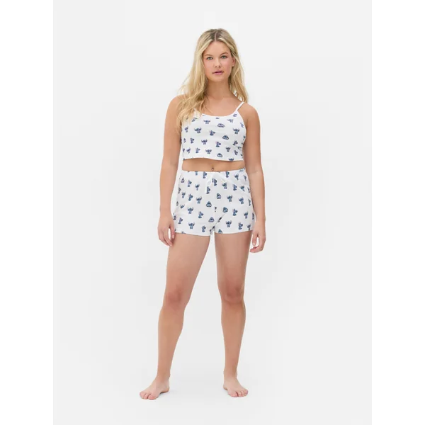 Disney’s Stitch Cropped Cami Set - White