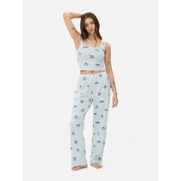 Disney’s Stitch Ribbed Pajama Top - Light Blue