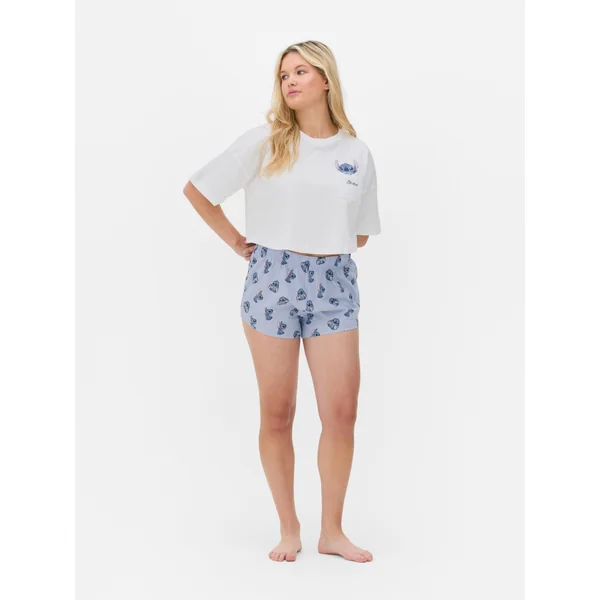 Disney’s Stitch Shorts Pajama Set - White