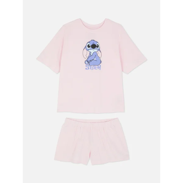 Disney's Stitch Shorts Pajamas - Pink