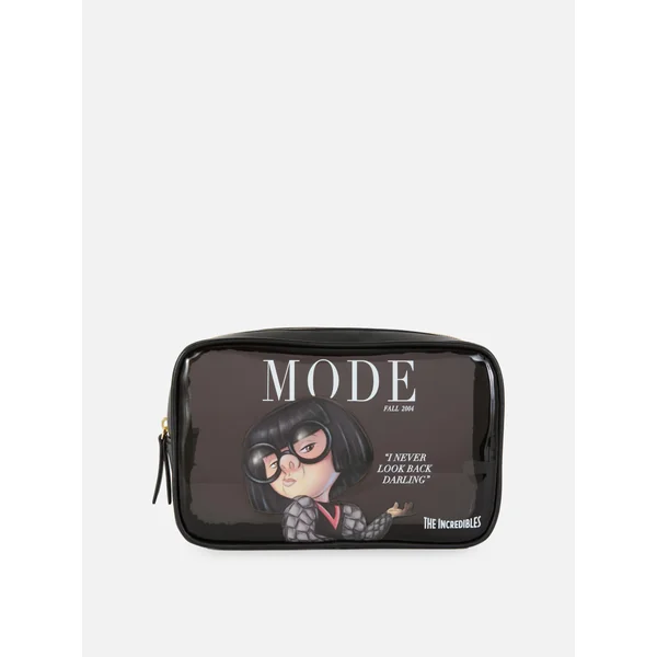 Disney’s The Incredibles Edna Transparent Makeup Bag - Black