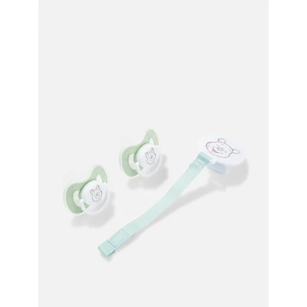 Disney's Winnie the Pooh Soother and Holder Set - Mint