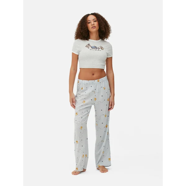 Disney’s Winnie the Pooh Tipped Pajama Top - Gray Heather