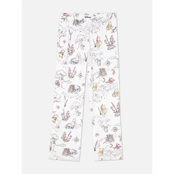 Disney’s Winnie the Pooh Wide Leg Pajama Bottoms - White