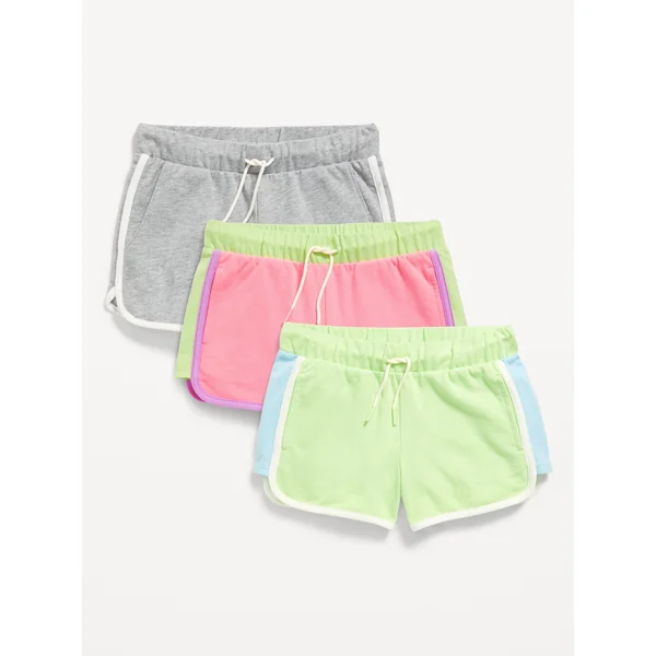 Dolphin-Hem Cheer Shorts 3-Pack for Girls - Light Peony