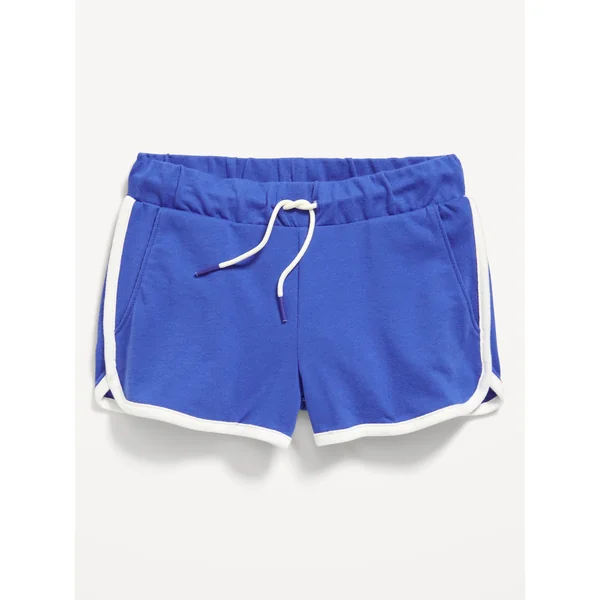 Dolphin-Hem Cheer Shorts for Girls - Blue