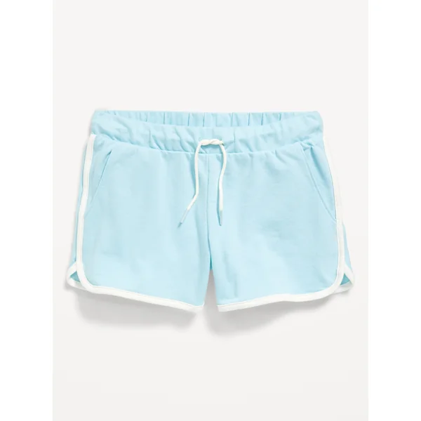 Dolphin-Hem Cheer Shorts for Girls - Ceramic Blue