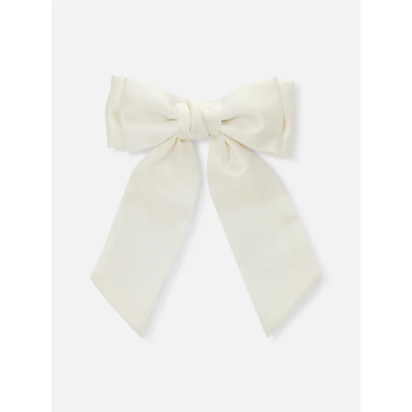Double Ribbon Bow - White