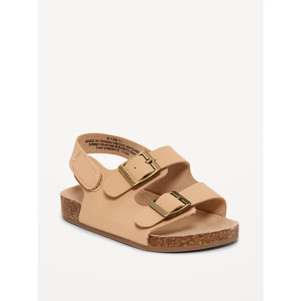 Double-Strap Sandals for Baby - Tan