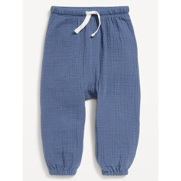 Double-Weave Jogger Pants for Baby - Evening Shadow