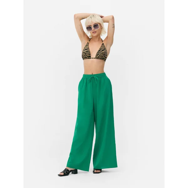 Drawstring Beach Pants - Green