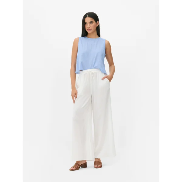 Drawstring Beach Pants - White