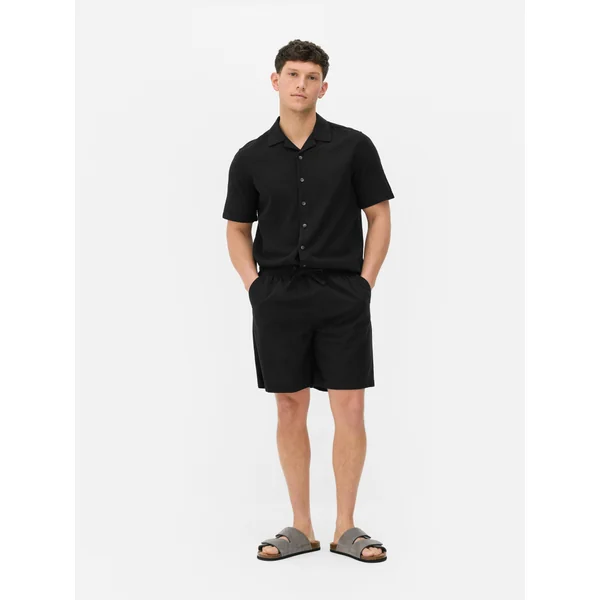 Drawstring Bermuda Shorts - Black