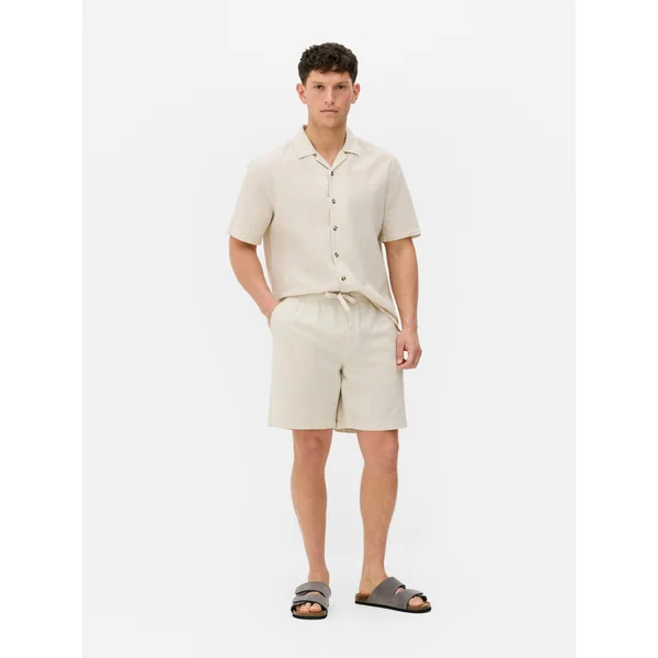 Drawstring Bermuda Shorts - Stone
