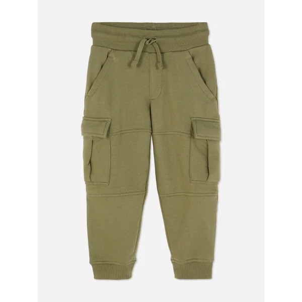 Drawstring Cargo Joggers - Olive