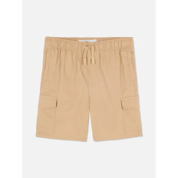 Drawstring Cargo Shorts - Sand