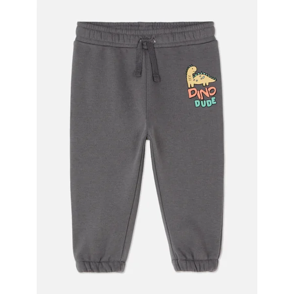 Drawstring Cuffed Joggers - Charcoal