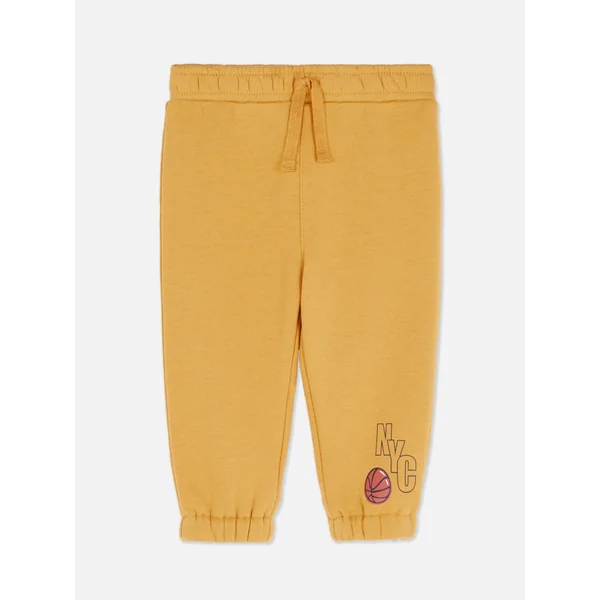 Drawstring Cuffed Joggers - Dark Yellow