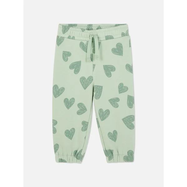 Drawstring Cuffed Joggers - Green