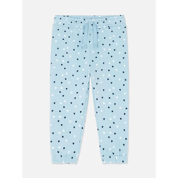 Drawstring Cuffed Joggers - Light Blue