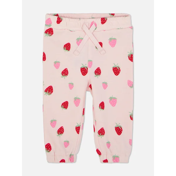 Drawstring Cuffed Joggers - Light Pink