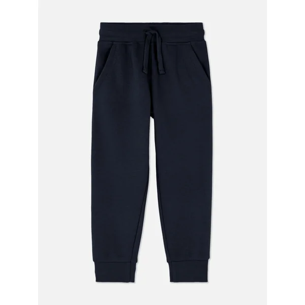 Drawstring Cuffed Joggers - Navy