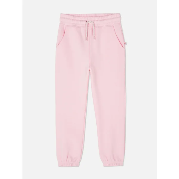 Drawstring Cuffed Joggers - Pink