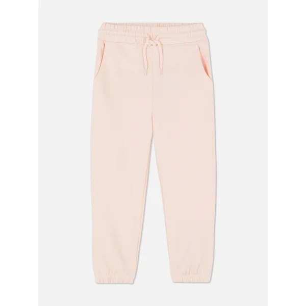 Drawstring Cuffed Joggers - Pink