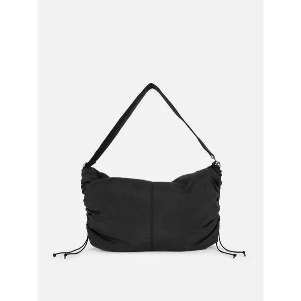 Drawstring Detail Sling Bag - Black
