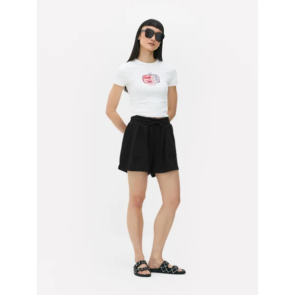 Drawstring Jersey Shorts - Black