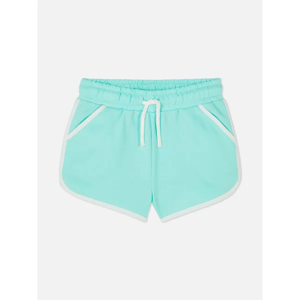 Drawstring Runner Shorts - Turquoise