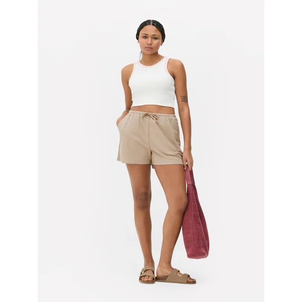Drawstring Shorts - Tan