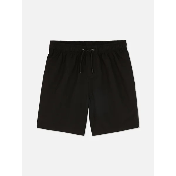 Drawstring Swim Shorts - Black