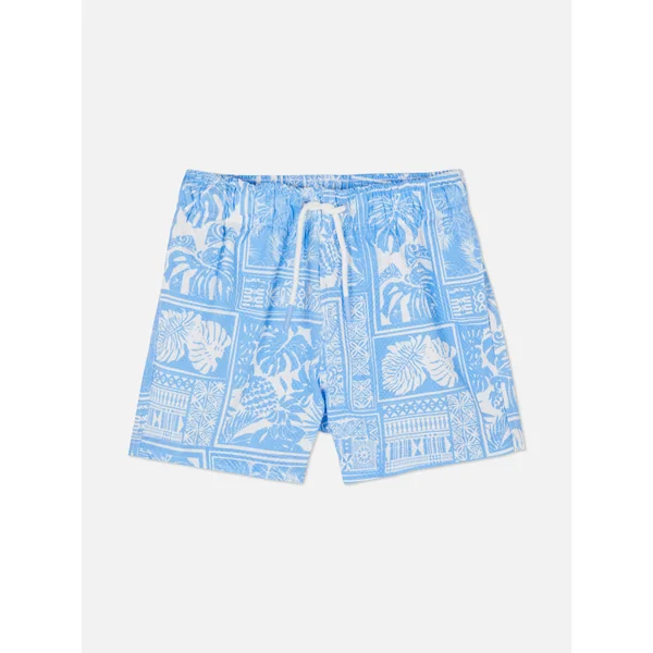 Drawstring Swim Shorts - Blue