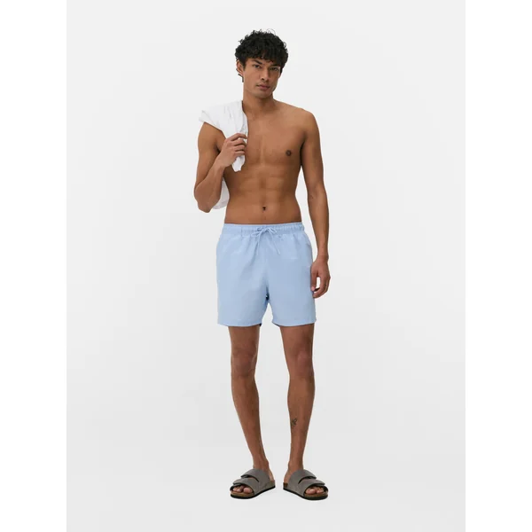 Drawstring Swim Shorts - Light Blue