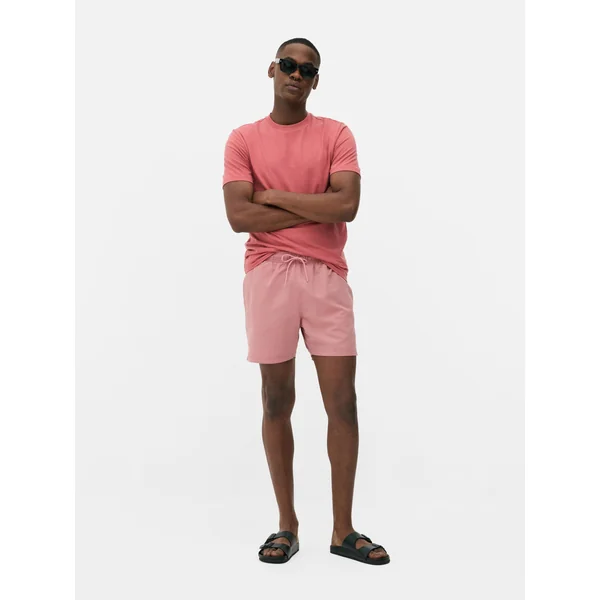 Drawstring Swim Shorts - Pink