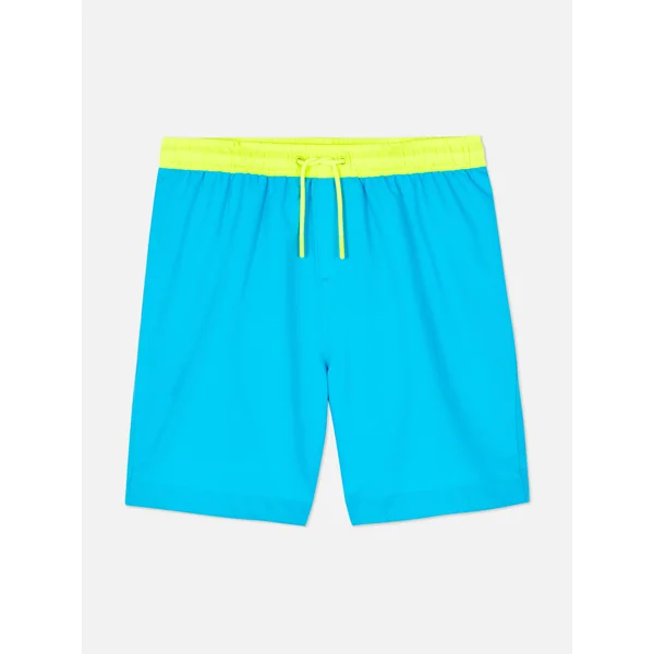 Drawstring Swim Shorts - Turquoise