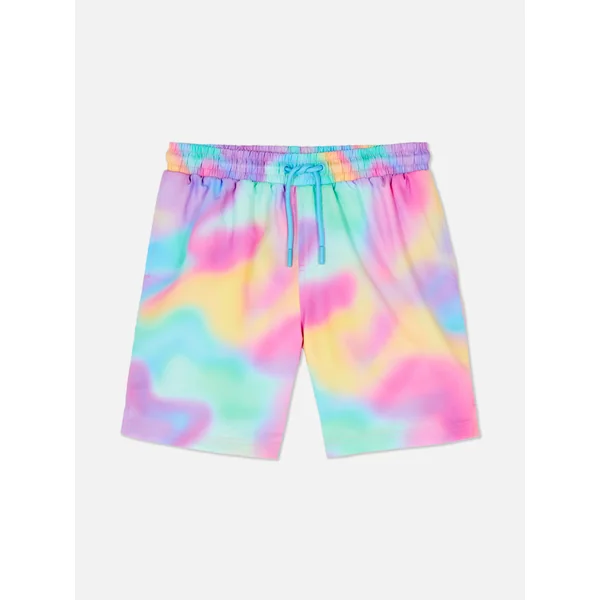 Drawstring Tie Dye Swim Shorts - Multi